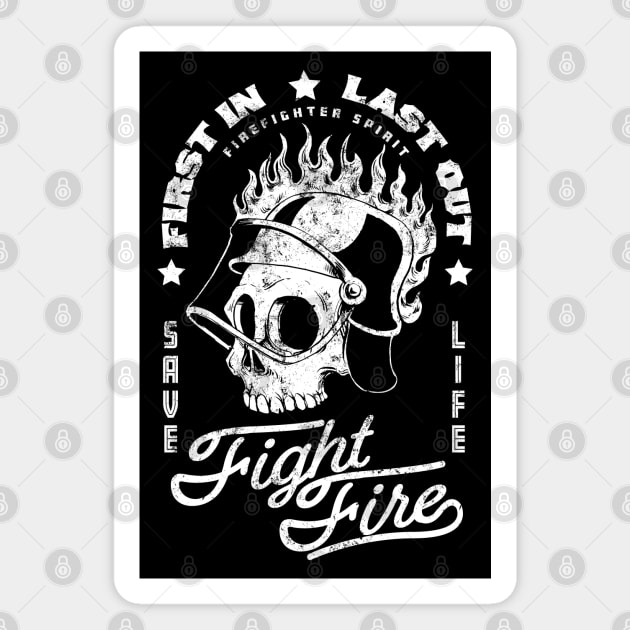 Firefighter Magnet by Black Tee Inc